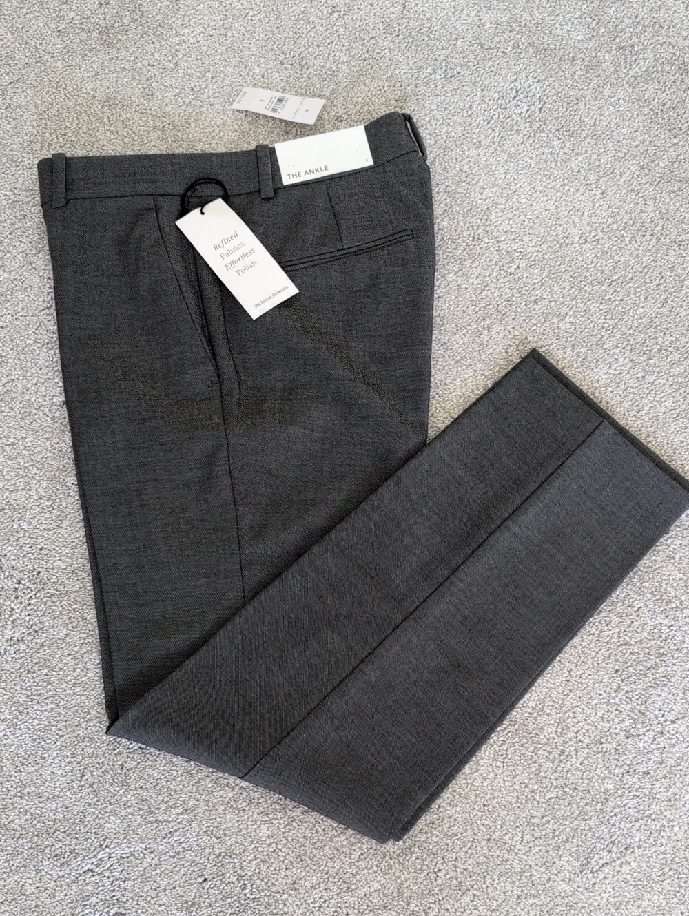 NWT Ann Taylor Charcoal Mid-Rise Slim Dress Pants